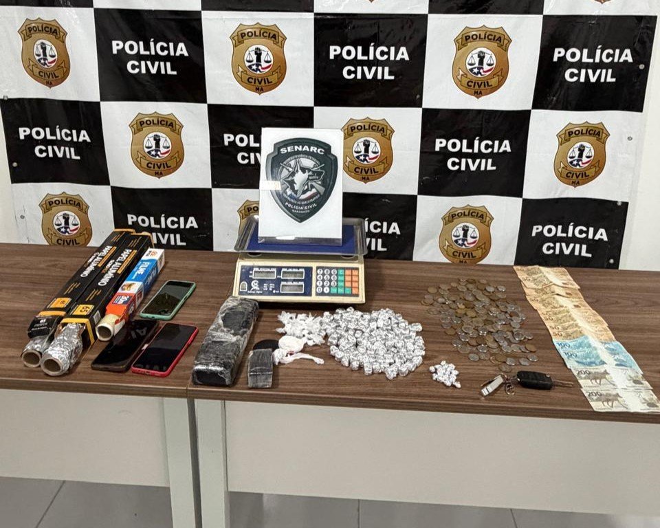 Casal é preso por tráfico de drogas pela Polícia Civil em São Luís