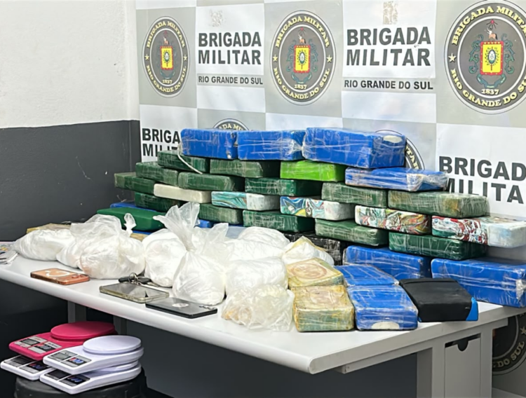 PM apreende quase 40 kg de cocaína em Caxias do Sul, uma das maiores do RS