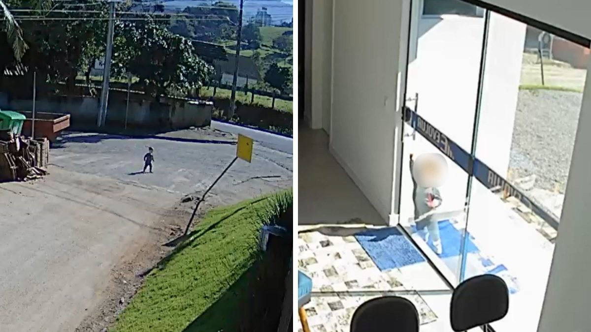 Bebê foge de creche com câmeras desligadas e atravessa rua sozinho em SC