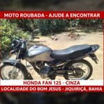Honda Fan 125 é furtada na zona rural de Jiquiriçá